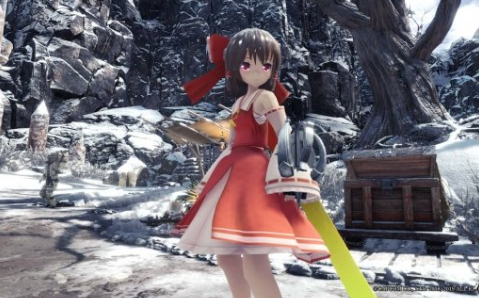 怪物獵人世界冰原東方靈夢和瑪麗莎MOD
