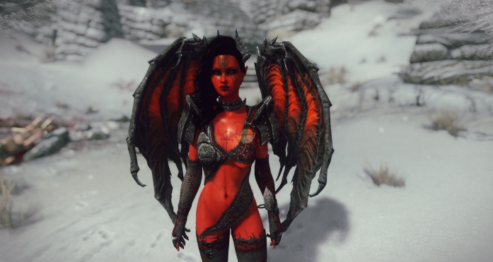 上古卷軸5天際Amara紅色惡魔女性隨從MOD