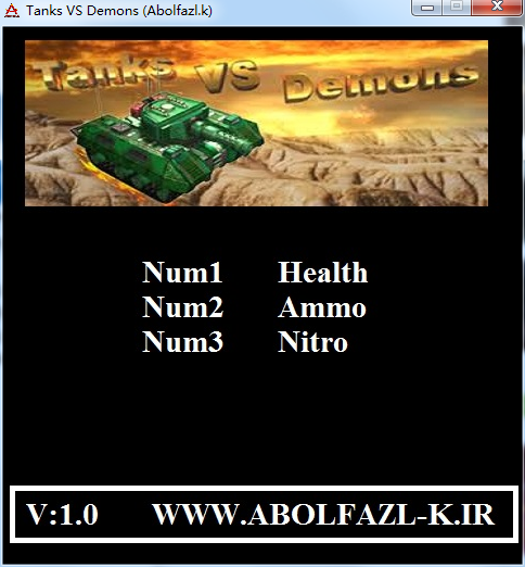 坦克VS惡魔v1.0三項修改器Abolfazl版