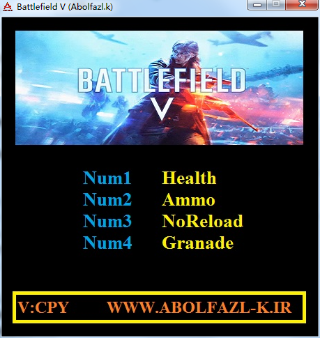 戰地5 v1.0.47.30570四項修改器Abolfazl版