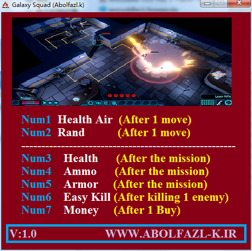 銀河小隊v1.0七項修改器Abolfazl版