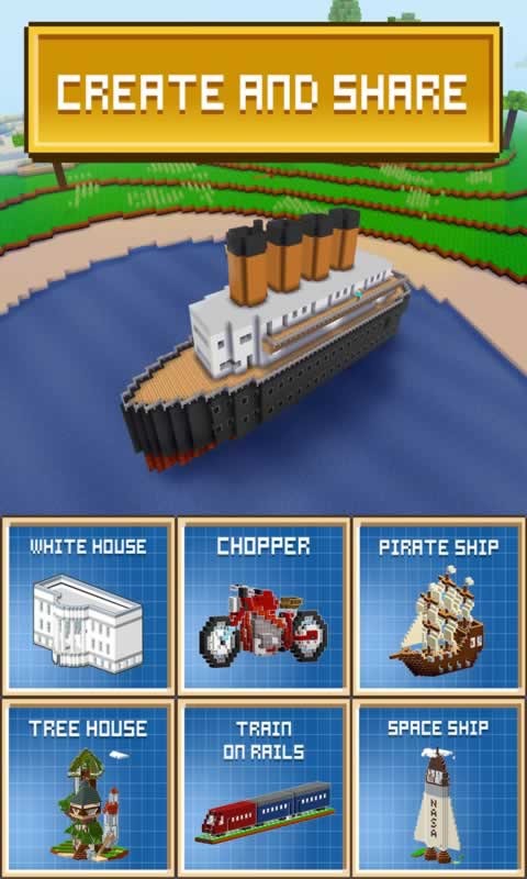 像素方塊世界無限金幣版(Block Craft 3D)