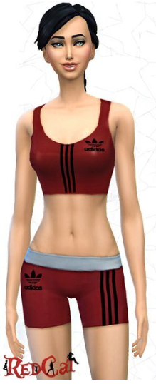 模擬人生4女款阿迪達斯運動裝MOD