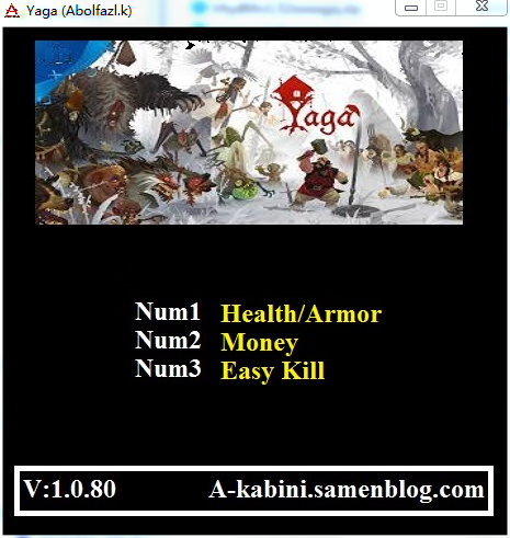 Yaga v1.0.80三項修改器Abolfazl版