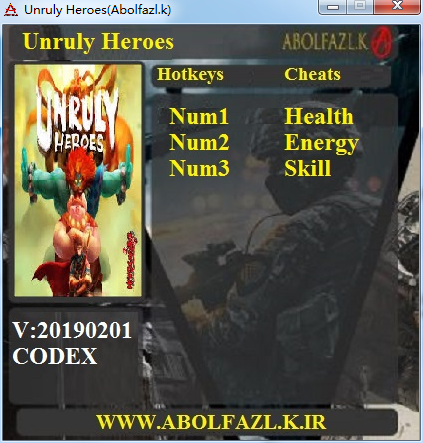 非常英雄v2019.02.01三項修改器Abolfazl版