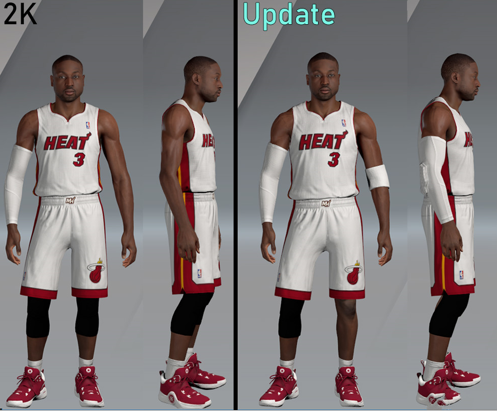 NBA 2K20 熱火隊(duì)韋德身形面補(bǔ)MOD