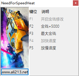 極品飛車21熱度v1.0四項修改器peizhaochen版