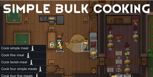 環(huán)世界一次性大量烹飪v1.0MOD