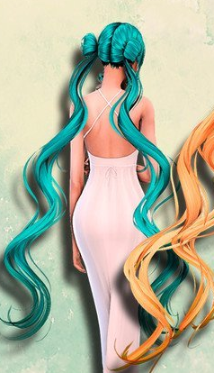 模擬人生4女性漫畫風格長發(fā)MOD