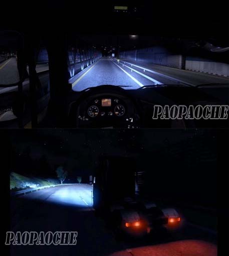 歐洲卡車模擬2燈光更亮濃霧變短MOD