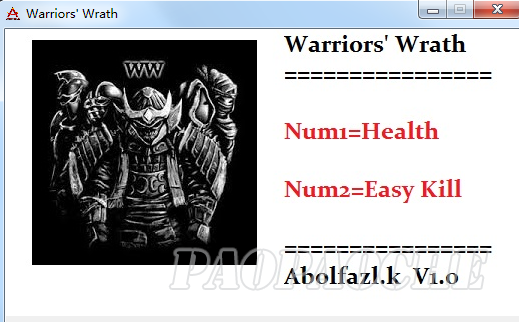 勇士之怒邪惡挑戰(zhàn)修改器兩項(xiàng)v1.0