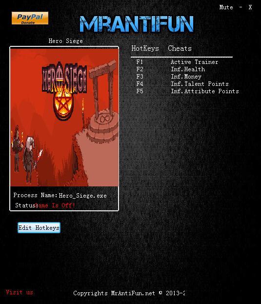 英雄攻城v2.0.0.1四項修改器[MrAntiFun]