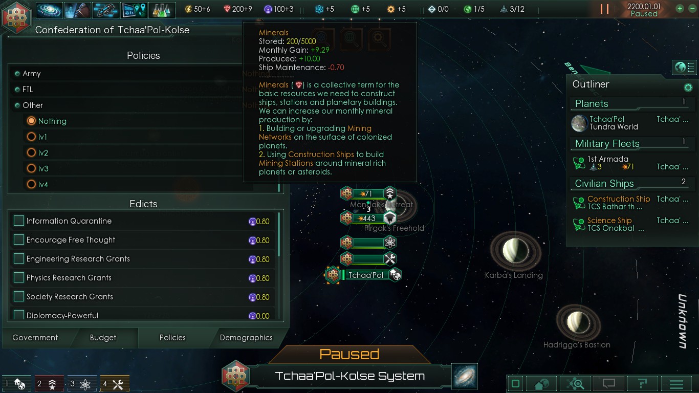 群星Stellaris真可調節的政策修改MOD