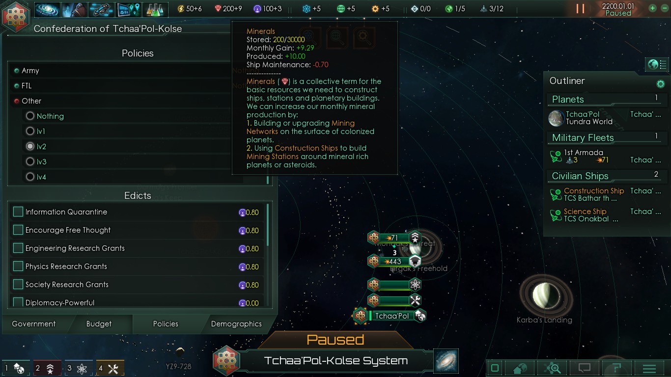 群星Stellaris真可調節的政策修改MOD