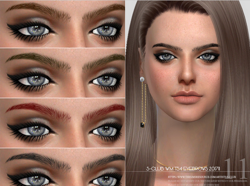 模擬人生4 v1.31S-Club英氣的女性眉毛MOD