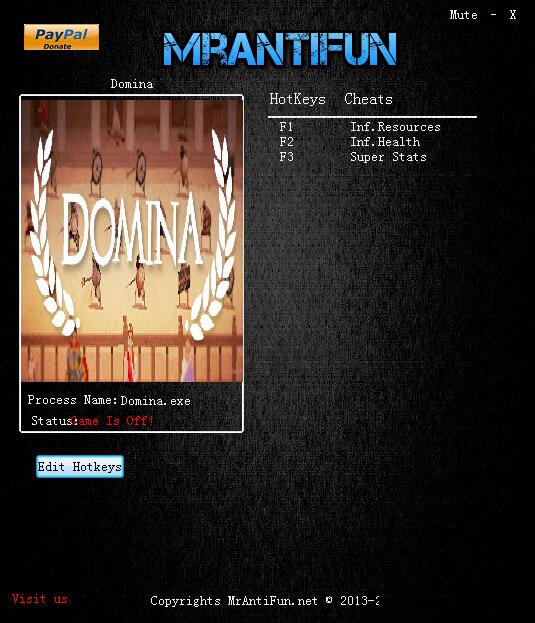 DominaV1.1.18三項修改器[MrAntiFun]