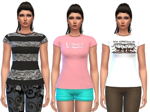 模擬人生4v1.46Levis女性T恤MOD