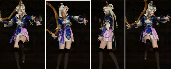 真三國無雙7蔡文姬白發(fā)粉紅短裙黑絲美腿MOD