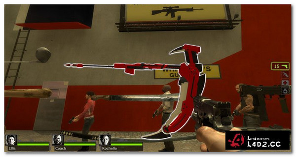 求生之路2RWBY主角武器新月玫瑰MOD