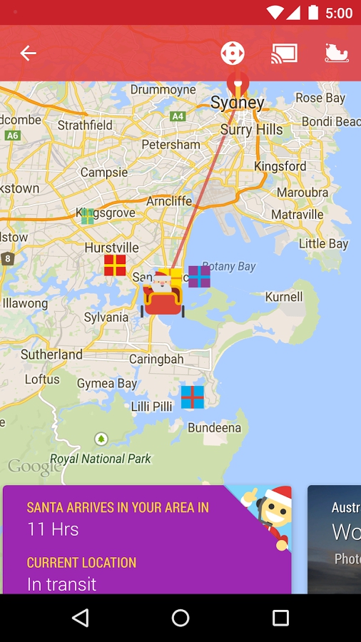 Google Santa Tracker app