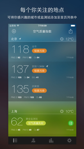 全国空气污染指数查询iphone/ipad版