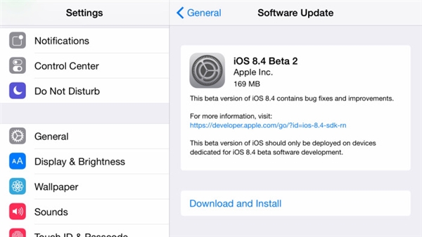 ios8.4beta2更新