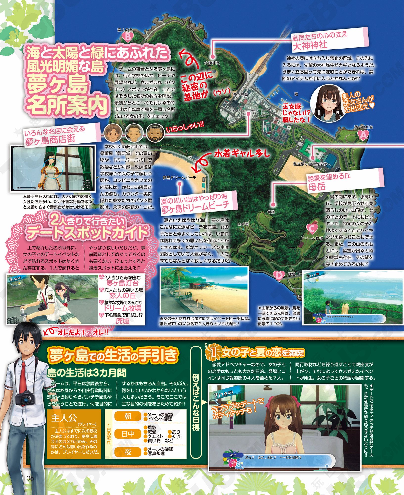 夏色高校青春白書PS雜志攻略圖