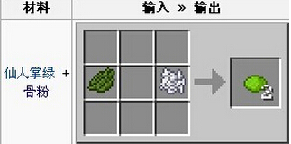 minecarft 仙人掌合成表