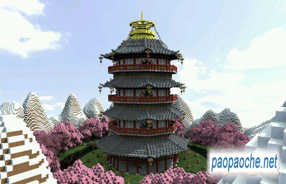 我的世界雷峰塔光影建筑地圖存檔