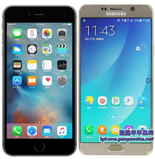 iphone6s对比三星note5