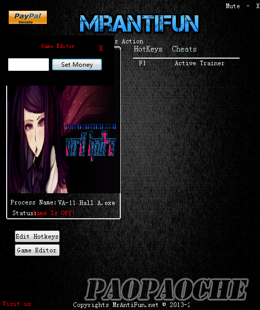 VA-11HALL-A賽博朋克酒保行動金錢修改器v1.0