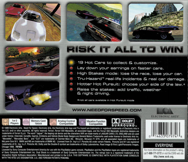 PS1極品飛車4孤注一擲