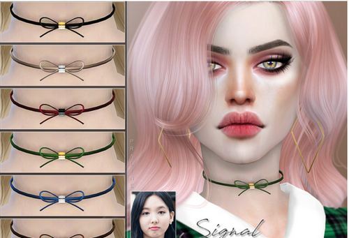 模擬人生4v1.31女士圣誕蝴蝶結(jié)小皮繩項環(huán)MOD
