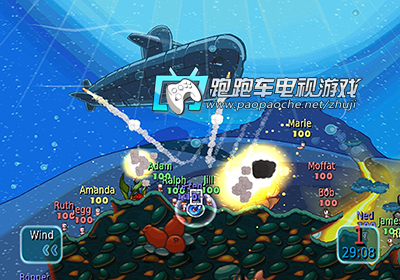 Wii百戰(zhàn)天蟲戰(zhàn)斗島