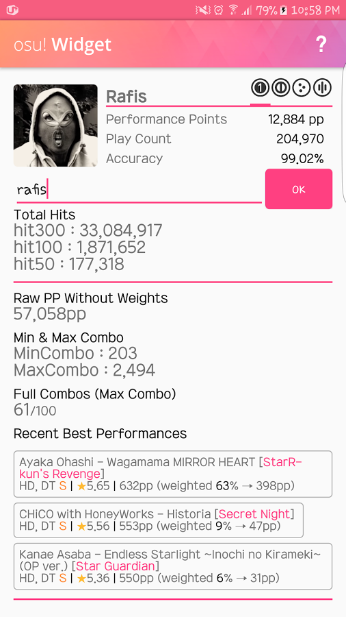 Osu小挂件(osu! widget)