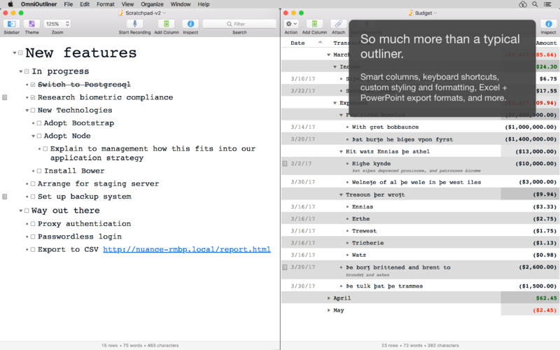OmniOutliner  5Mac版
