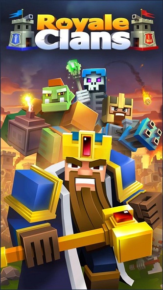 像素沖突皇室部落戰(zhàn)爭(zhēng)無(wú)限金幣鉆石(Royale Clans – Clash of Wars)