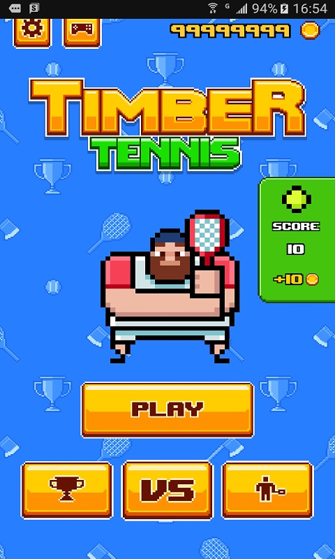 像素網(wǎng)球無(wú)限金幣(Timber Tennis)