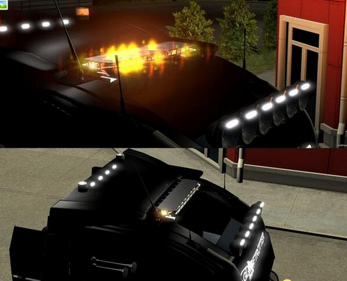 歐洲卡車模擬2 v1.28全卡車車型的閃光燈塔MOD