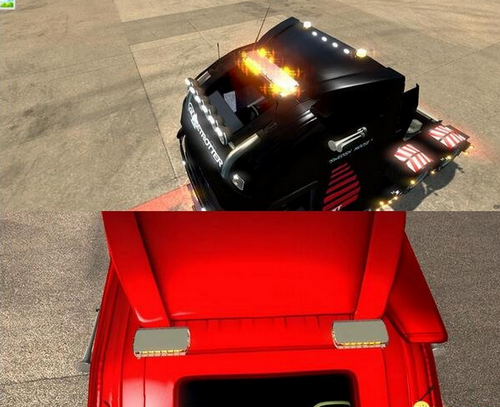歐洲卡車模擬2 v1.28全卡車車型的閃光燈塔MOD