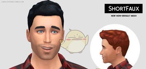 模擬人生4v1.45新的男士短發MOD